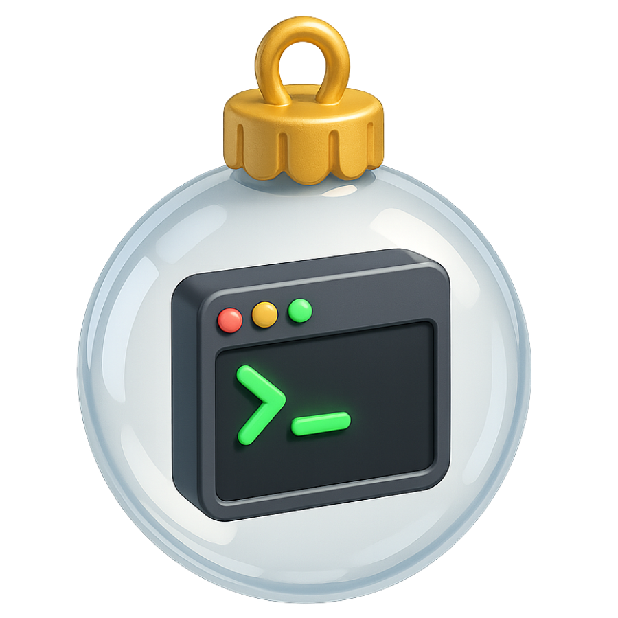 x68595's tweet card. Explore the Linux command-line interface and use it to unveil Christmas mysteries.