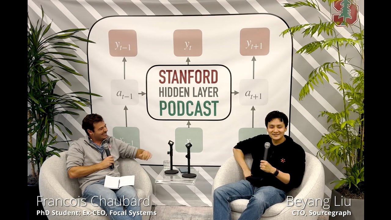 Sourcegraph's tweet card. Sourcegraph - Beyang Liu (CTO) | Stanford Hidden Layer Podcast #101...