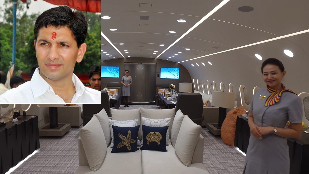 OpIndia_com's tweet card. Madhya Pradesh Congress MLA Jitu Patwari uses photo of a private chartered plane claiming that it is used by PM Narendra Modi | OpIndia News