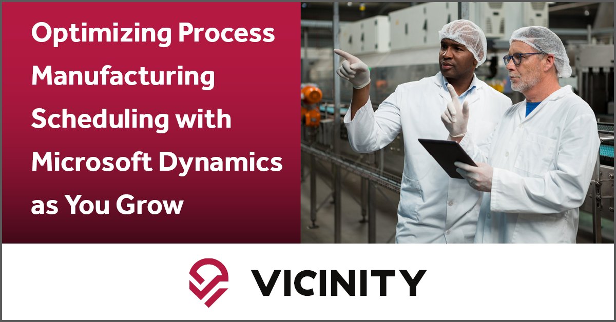 erpsoftwareblog's tweet card. Explore how process manufacturers scale scheduling as they expand, from Dynamics basics to full shop-floor visibility with Vicinity Software.