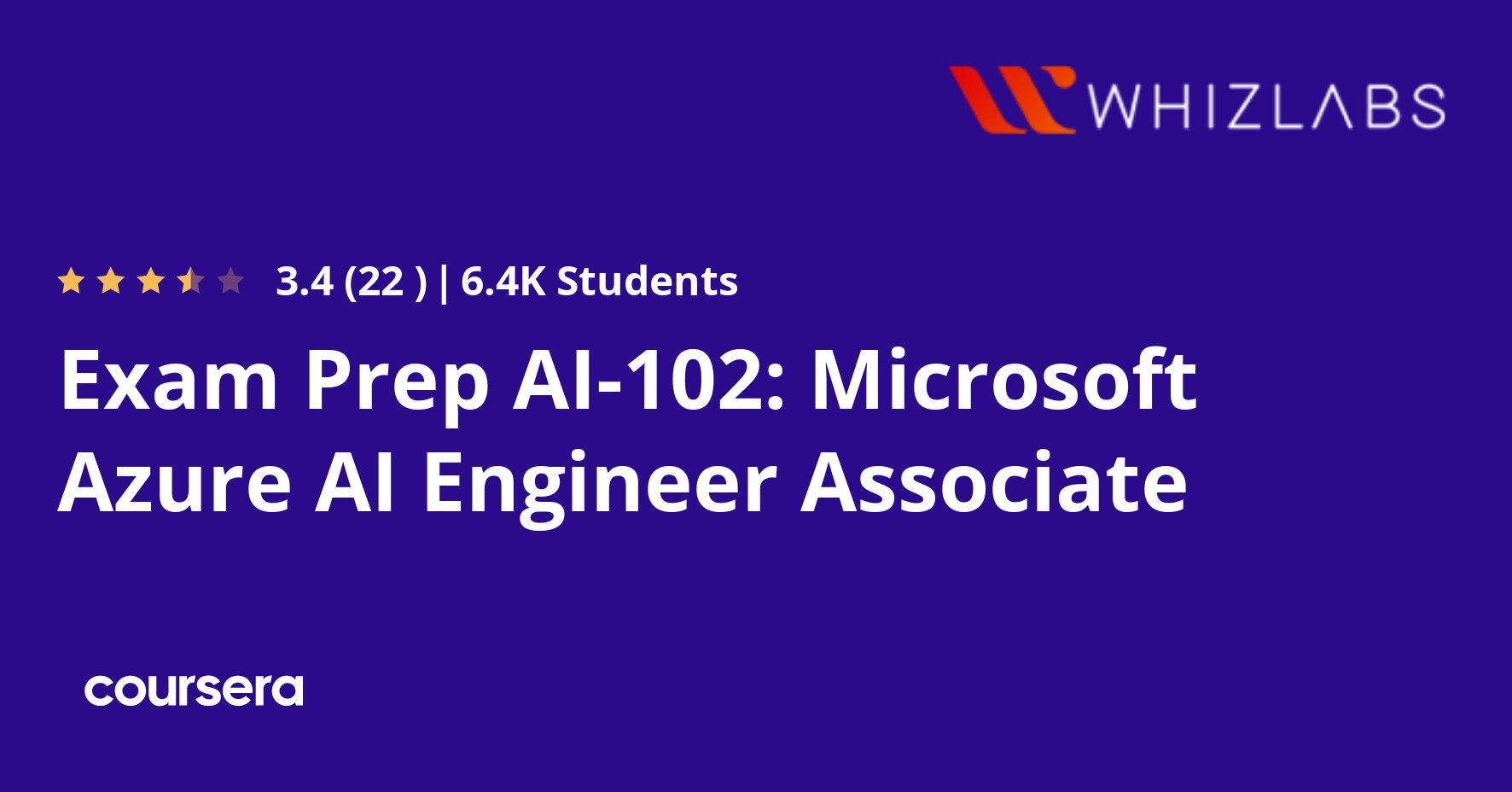 machinelearnflx's tweet card. Offered by Whizlabs. The AI-102: Designing and ... Enroll for free.