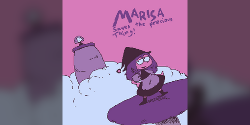 Chocolattedoggo's tweet card. A Game were Marisa saves her lovely wife from a Crow or somthn