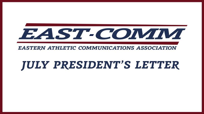 EAST_COMM's tweet card. I hope everyone is enjoying what's left of their summer. I feel like we just finished things up in May and our first student-athletes return to campus in a little less than a week.