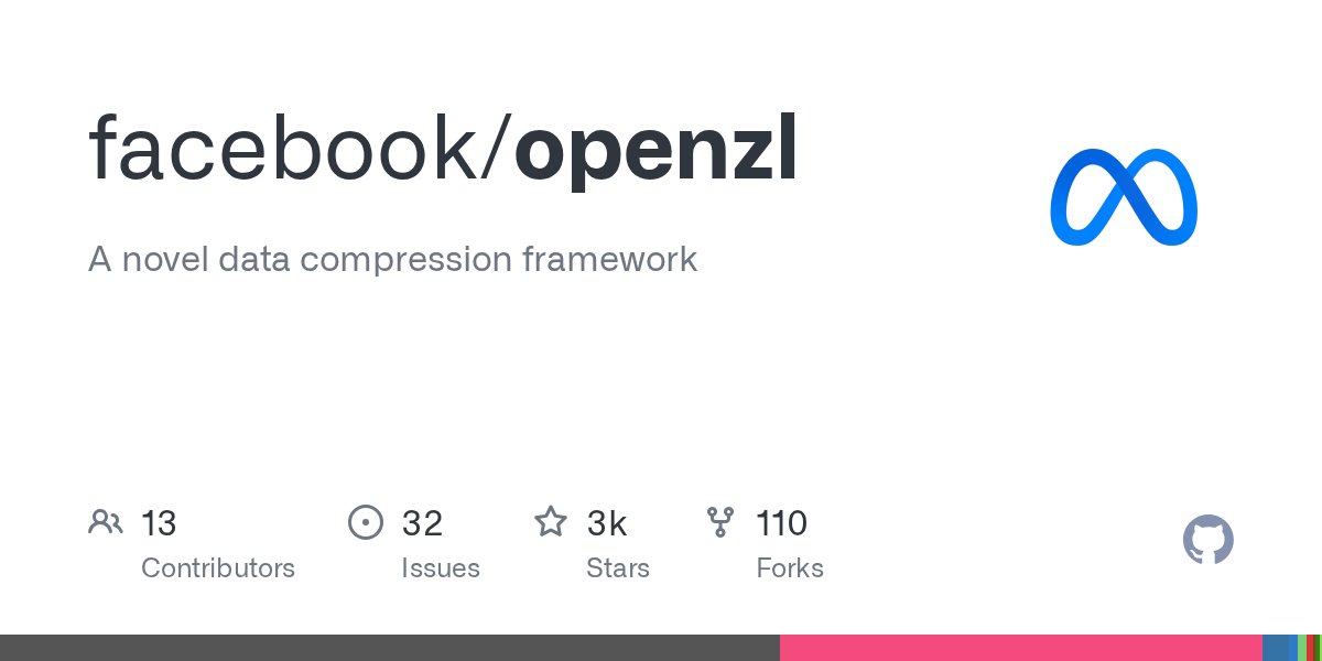 Cyan4973's tweet card. A novel data compression framework. Contribute to facebook/openzl development by creating an account on GitHub.