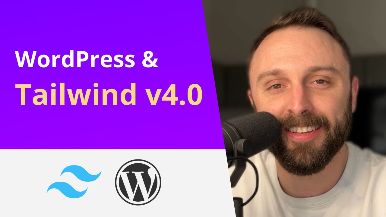learnwebcode's tweet card. Tailwind CSS v4.0 in WordPress