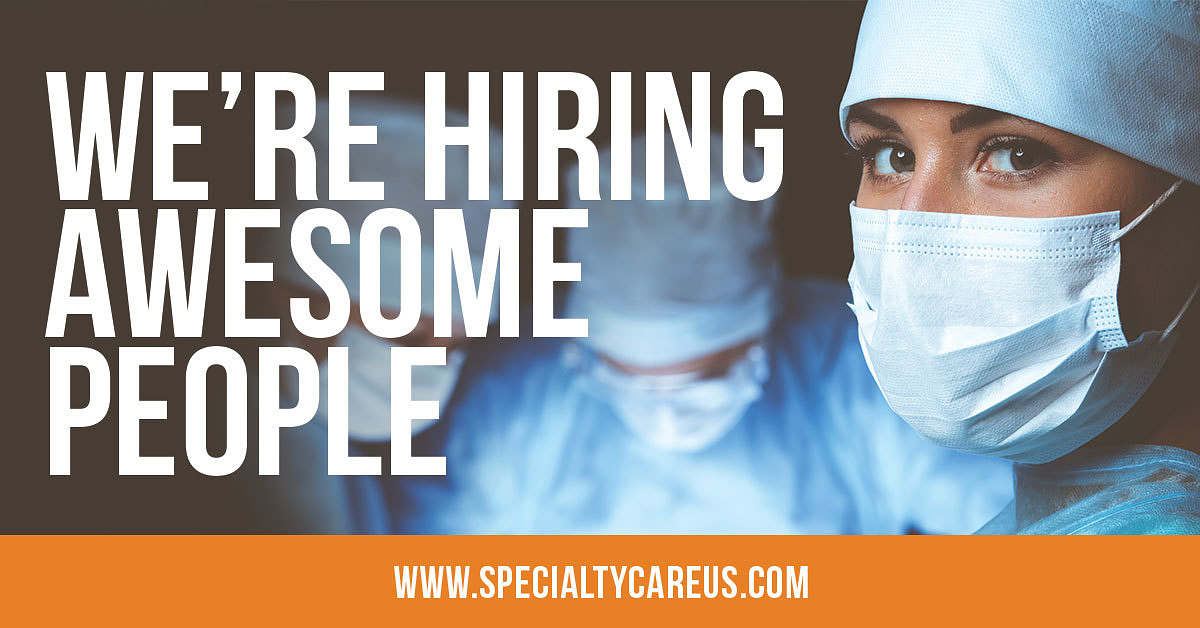 SpecialtyCareUS's tweet card. Passionate, driven people dedicated to making a difference in healthcare. SpecialtyCare sterile processing teams play a vital role in the health and well-being of our patients. By tracking and...