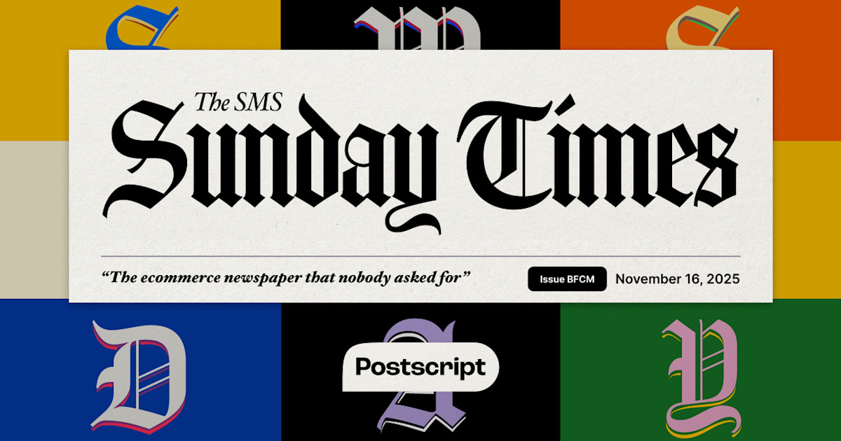 PostscriptIO's tweet card. The ecommerce newspaper that nobody asked for (A Satirical Publication)