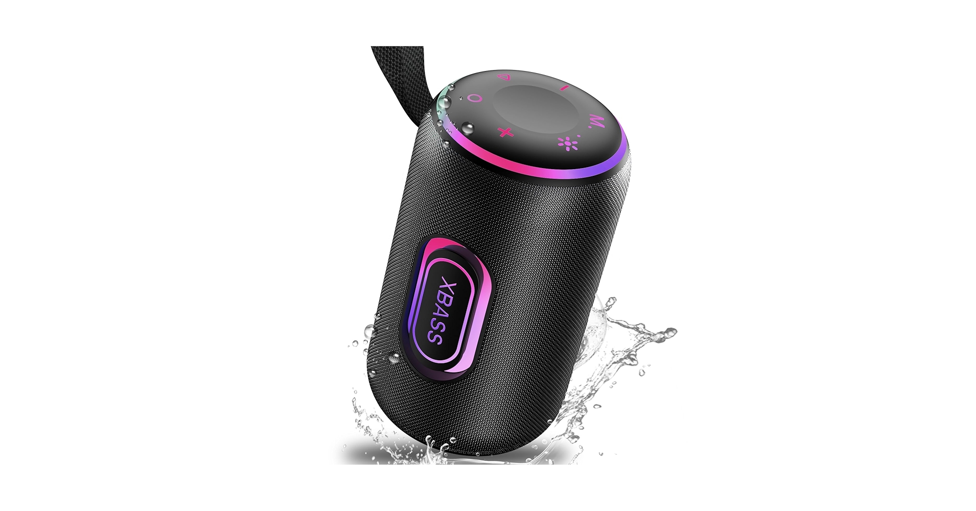 TechDealAlert's tweet card. Portable Bluetooth Speaker x Stocking Stuffers, Bluetooth 5.4 Speaker, 30W Dual Speaker, 2.0 Channel, Deep Bass, 30H Playtime, Colorful RGB Lights, IPX7 Waterproof, White Elephant Gifts for Adults