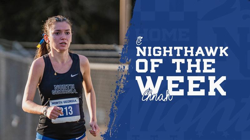 ungxctf's tweet card. DAHLONEGA – For the second consecutive week, University of North Georgia (UNG) women's cross country runner Ahna Hicks has been named as the Chick-fil-a Nighthawk of the Week.