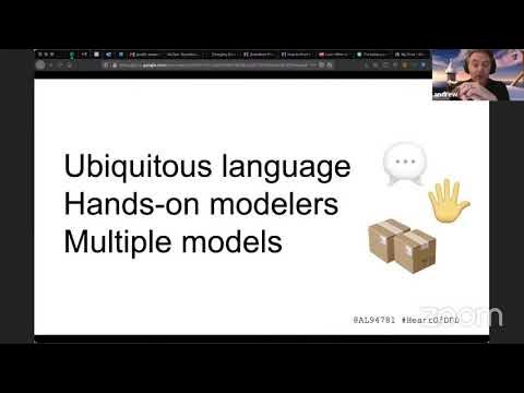 javaBin's tweet card. Domain-Driven Design: The Bare Essentials + Microservices - by Andrew...