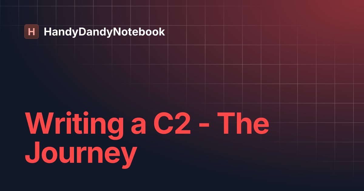 MrDomainAdmin's tweet card. Writing a C2 - The Journey | HandyDandyNotebook