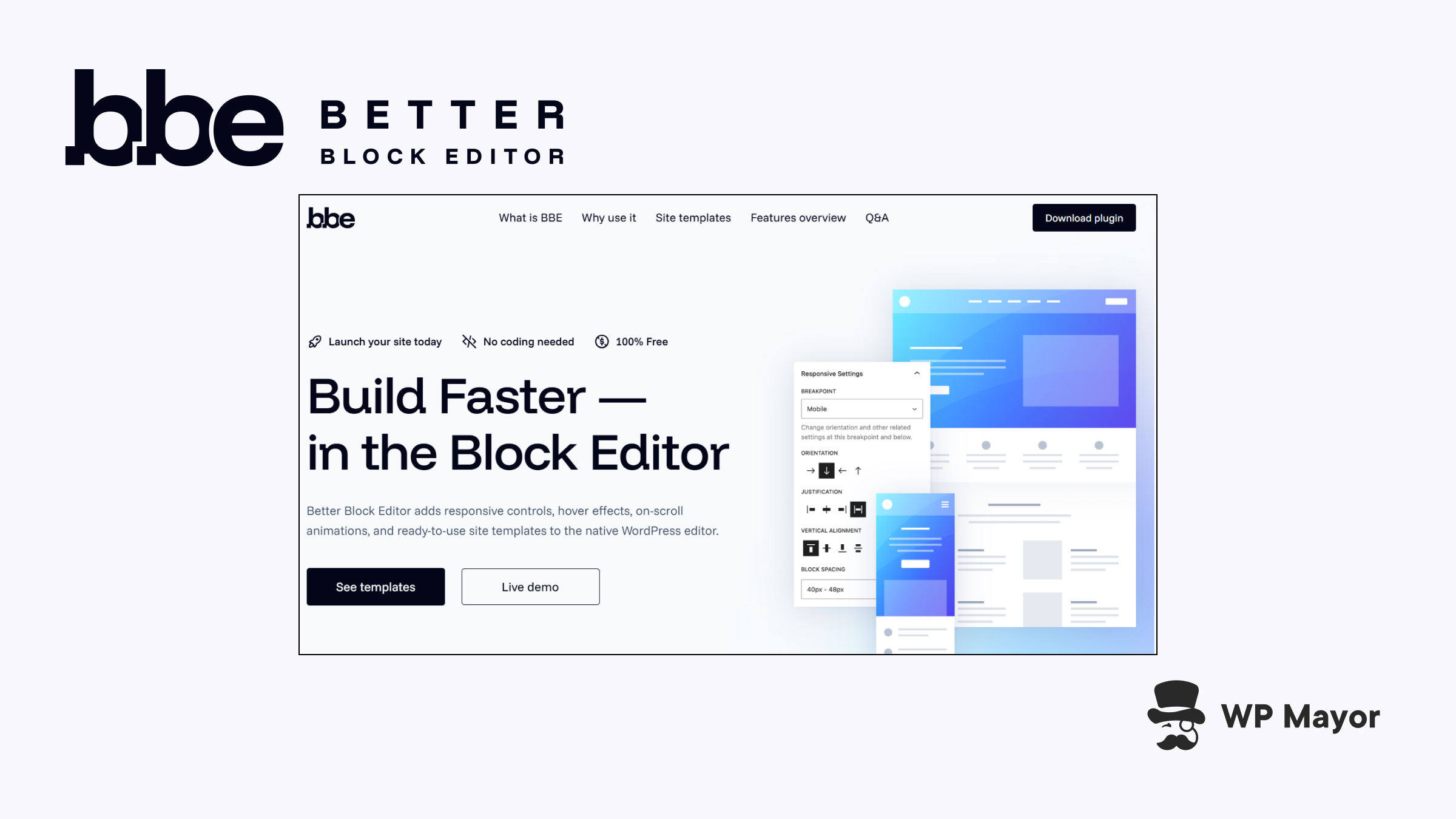 wpmayor's tweet card. The Block Editor lacks some responsive controls for modern websites. This Better Block Editor review shows how this free plugin fills the gaps!