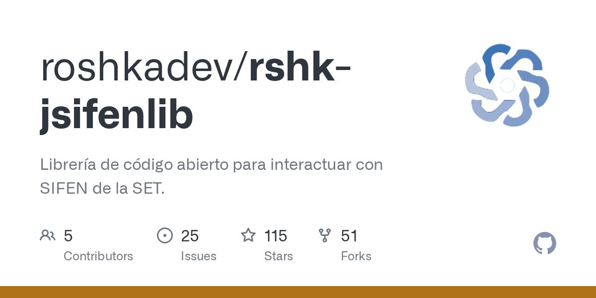roshkadev's tweet card. Librería de código abierto para interactuar con SIFEN de la SET. - roshkadev/rshk-jsifenlib