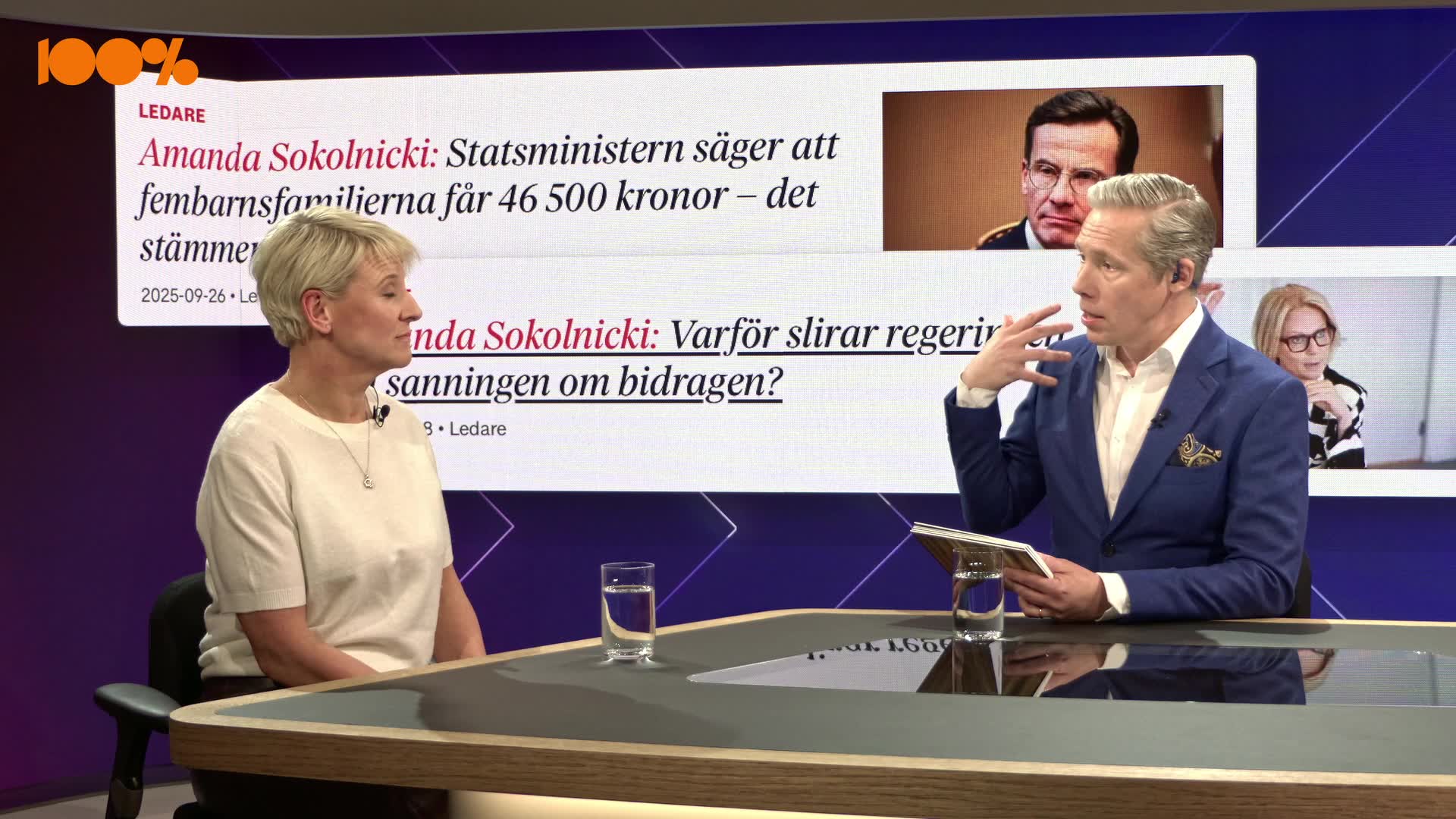 100procentSE's tweet card. DN mot regeringen! Varför vägrar DN publicera minister Anna Tenjes svar? Se premiären av Henriks replik. Om bidragstaket och hur läsarna förvillades. Med Jeanette Fors-Andrée.