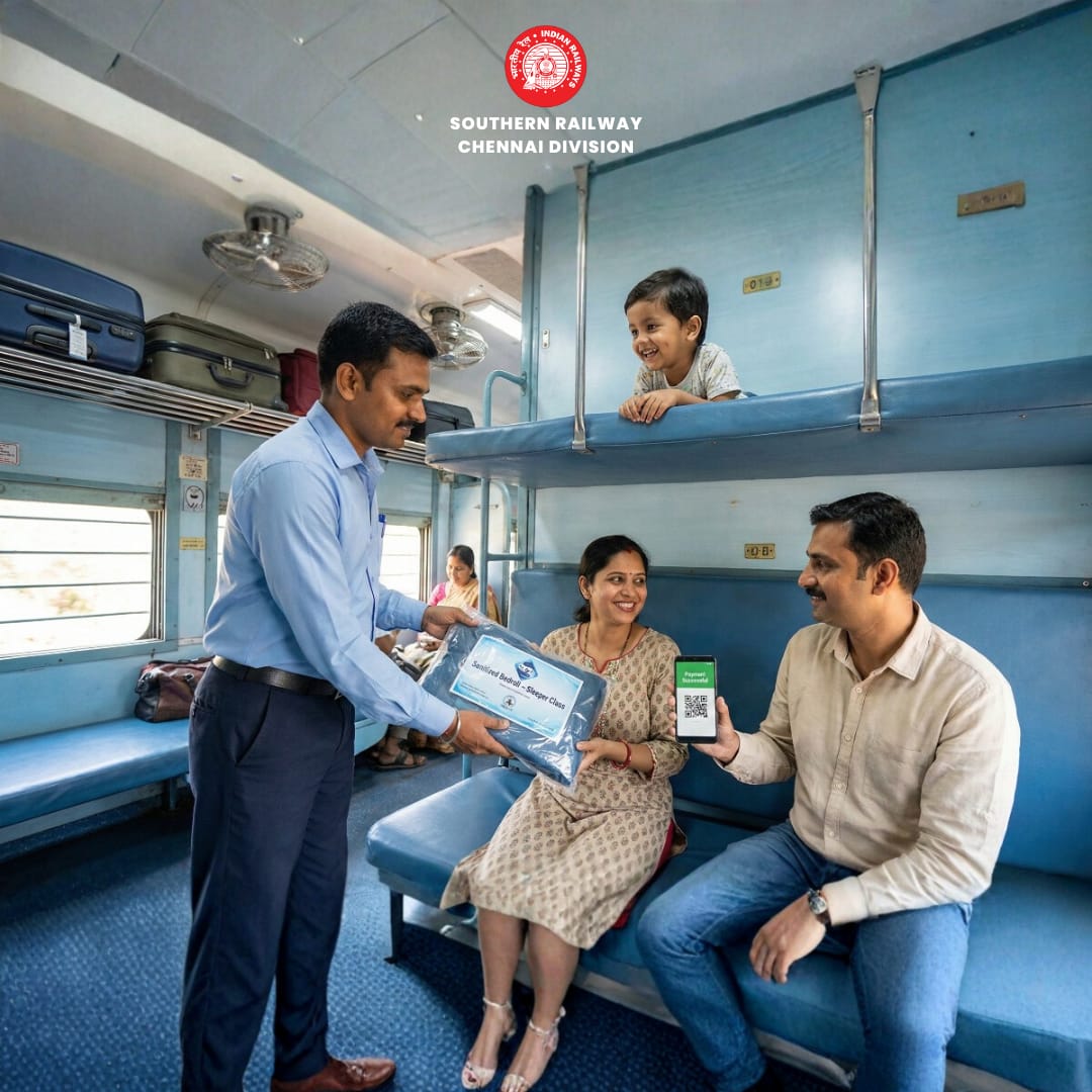 bvi_tweets's tweet card. From next month, bedrolls will be provided on select non-AC Sleeper Class trains Business Vibes of India