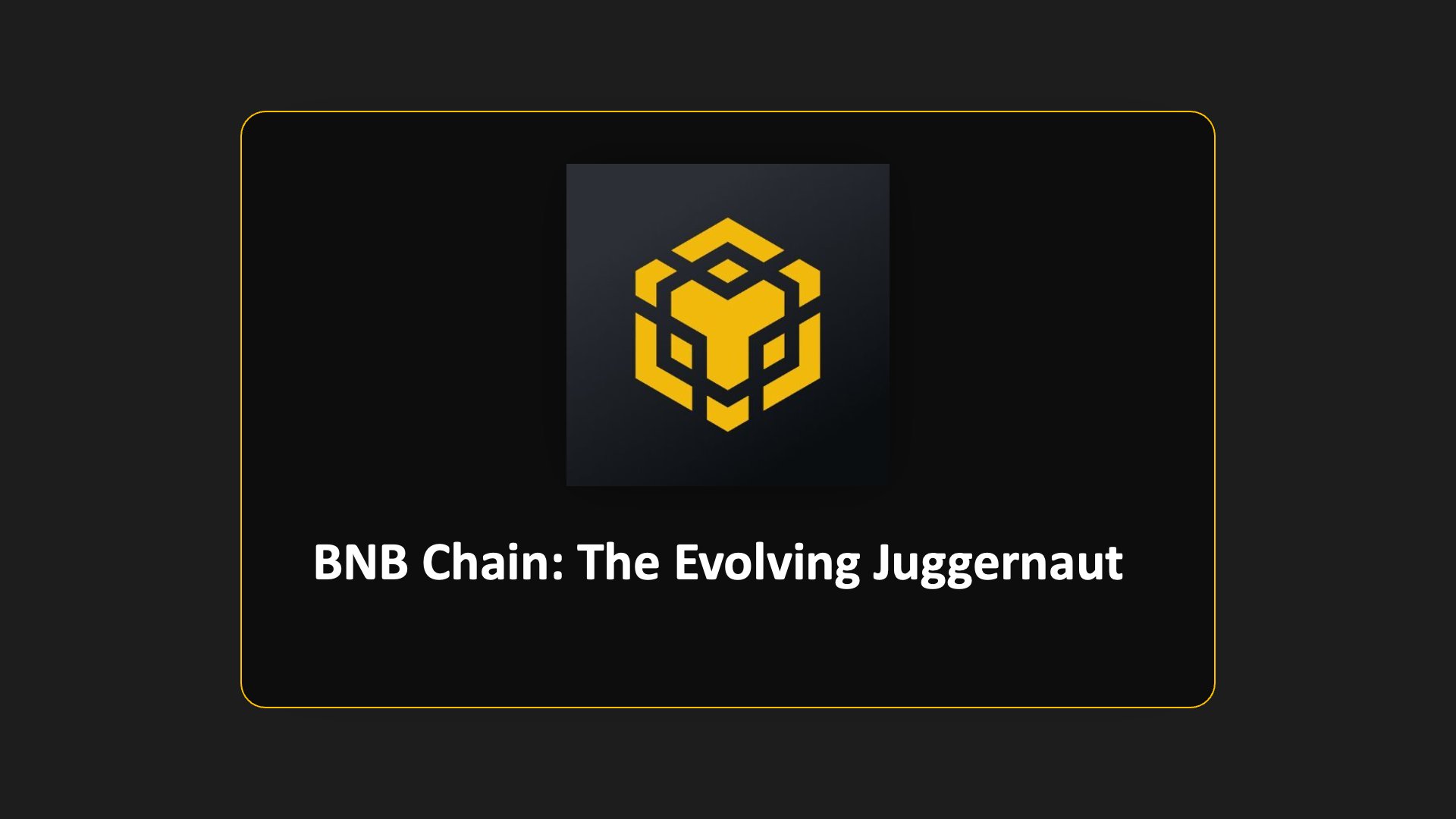 cz_binance's tweet card. The BNB Chain has come a long way since its initial launch, as its architectural evolution toward modularity has led to a potentially significant value proposition.