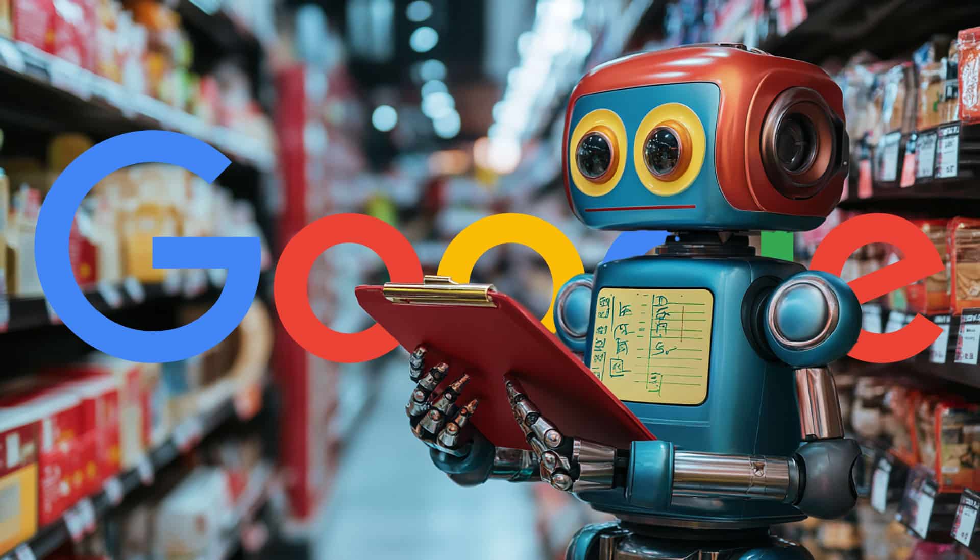 ModMktgPartners's tweet card. Google's holiday AI updates include new AI Mode responses, Gemini shopping, agentic calling, and agentic checkout.