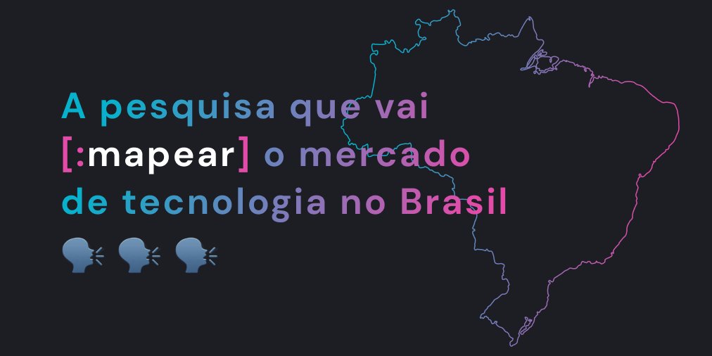 codecondev's tweet card. A pesquisa que vai [:mapear] o mercado de desenvolvimento de software no Brasil.
