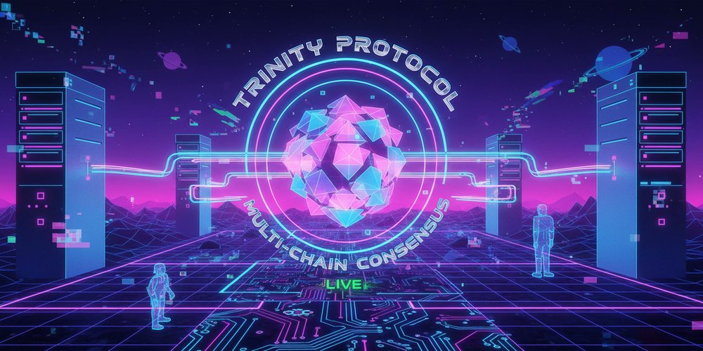 ChronosVaultX's tweet card. We deployed 2-of-3 consensus across Arbitrum, Solana, and TON. Here's how it actually works. Stop...