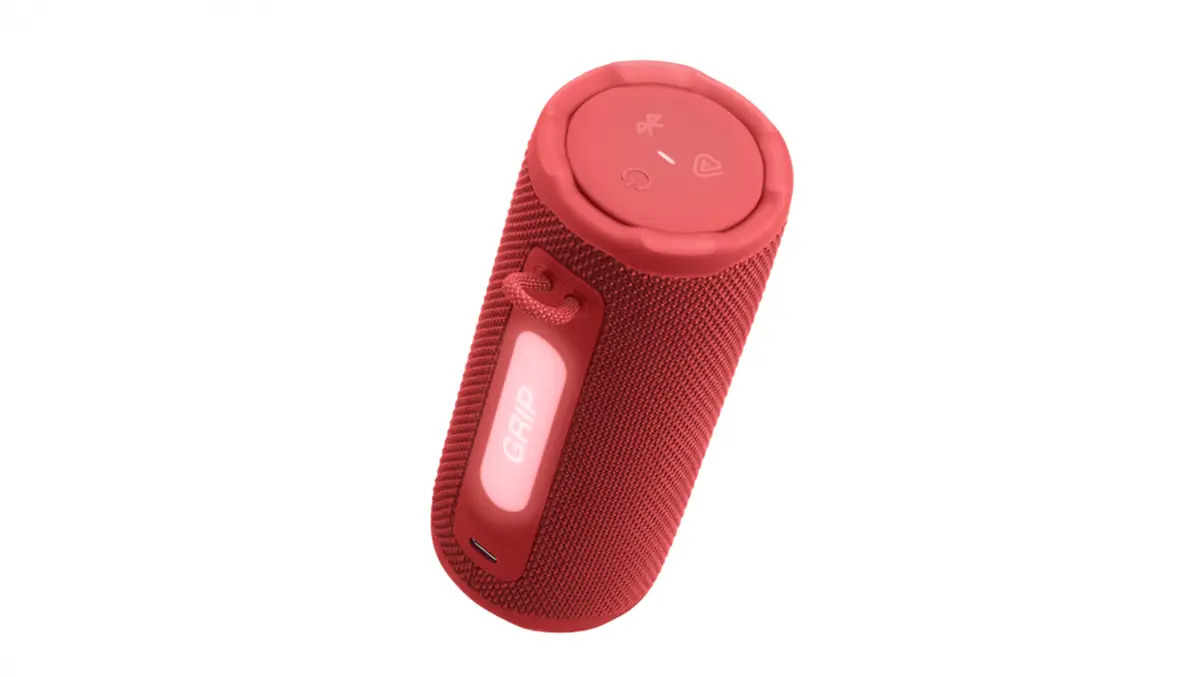 techday_nz's tweet card. The JBL Grip is a compact, lightweight Bluetooth speaker delivering powerful, clear sound and customisable ambient lighting for just USD $94.00.