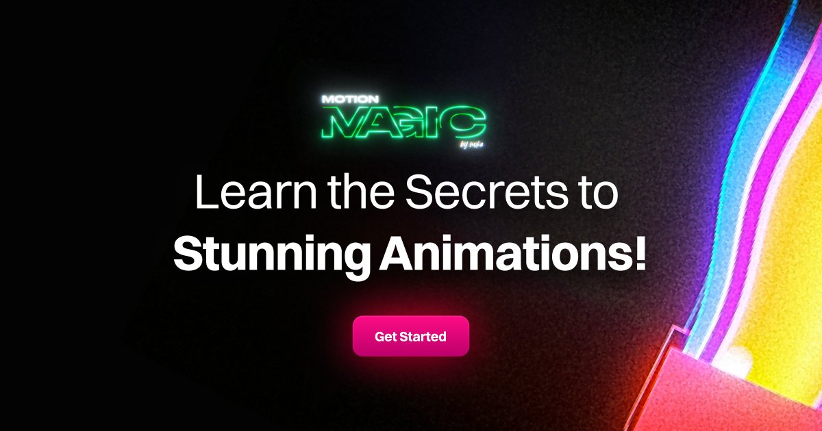 mnowakdesign's tweet card. Learn how to add some magic to your motion design in this After Effects Course where I will teach you how to create logo animations, abstract animations, add sound fx, and much more!