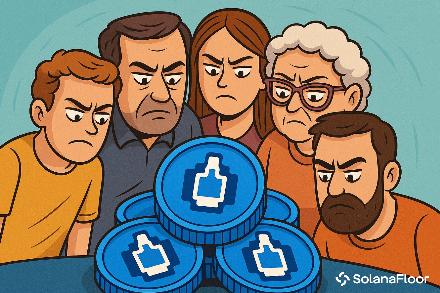 SolanaFloor's tweet card. Aggressive unlocks and a Foundation-heavy distribution have market participants doubtful