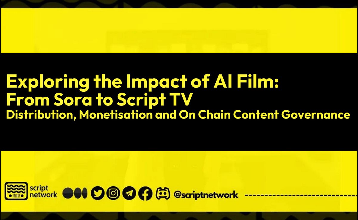 script_network's tweet card. Artificial Intelligence (AI) is not just a buzzword in the film industry; it’s a transformative force reshaping how movies are made…