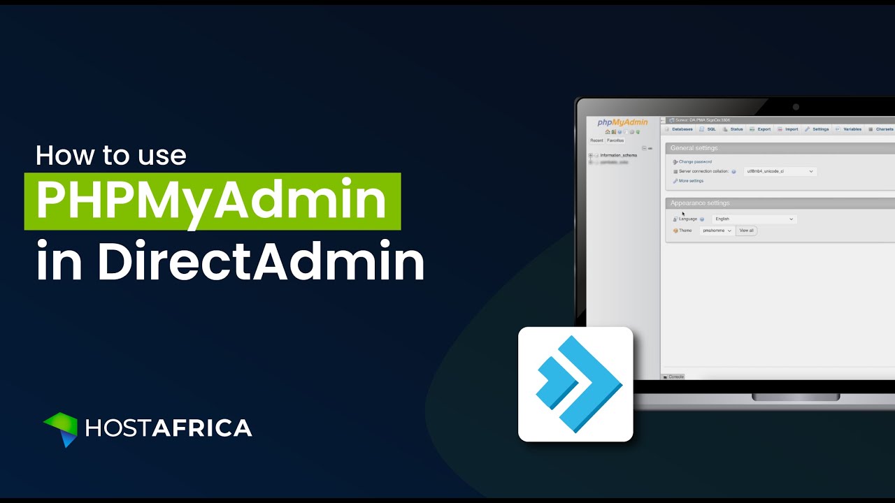 HOSTAFRICA_'s tweet card. How to use phpMyAdmin in DirectAdmin