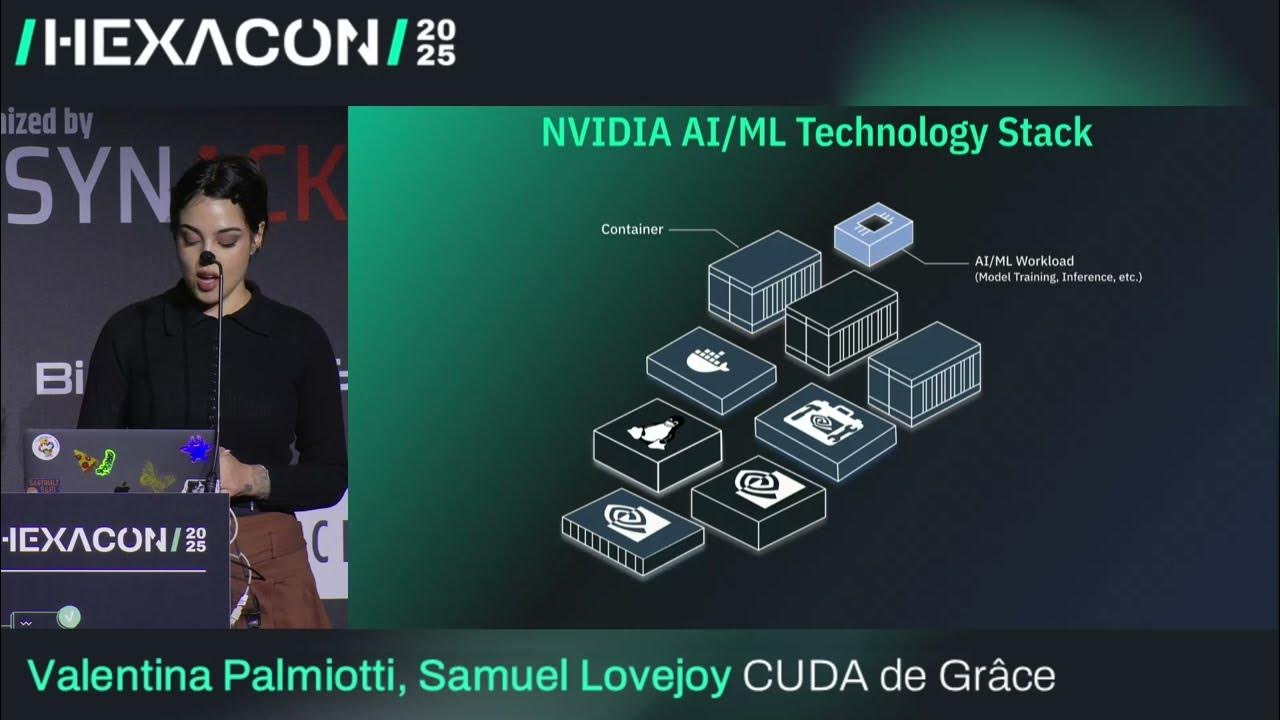 chompie1337's tweet card. HEXACON 2025 - CUDA de Grâce by Valentina Palmiotti & Samuel Lovejoy