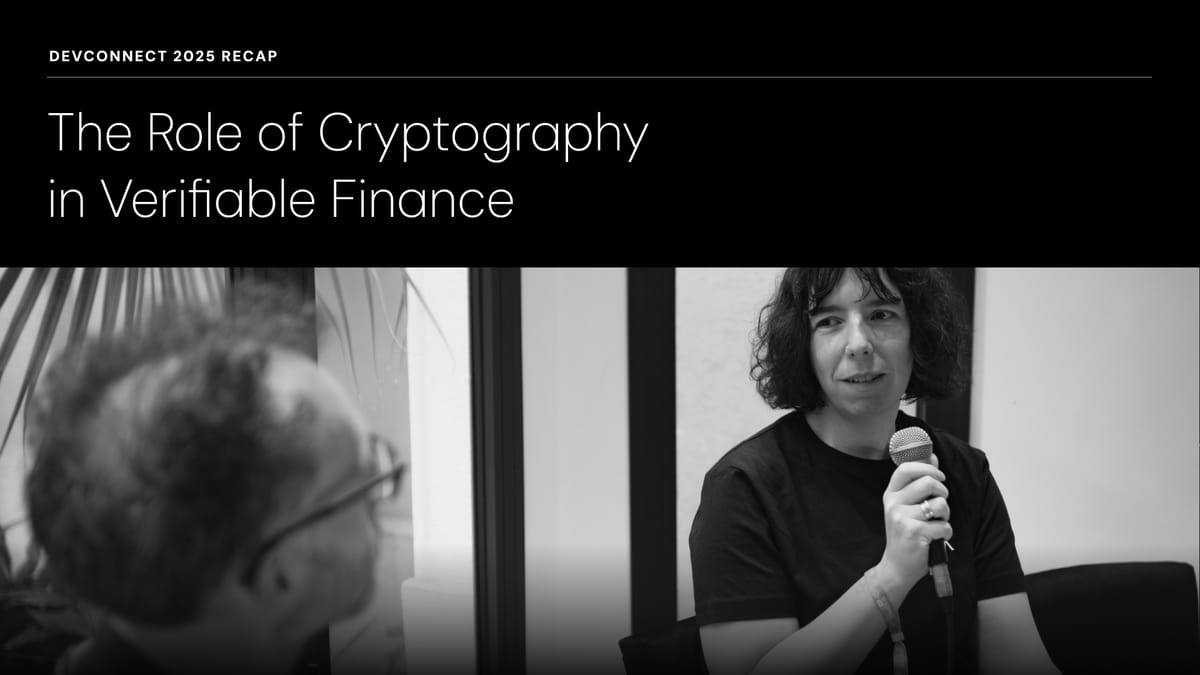 NexusLabs's tweet card. Nexus Chief Scientist Jens Groth sat down with Taceo Chief Strategy Officer Aisling Connolly for a conversation about verifiable finance.