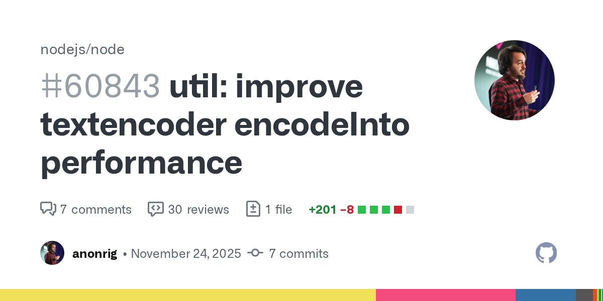 italojs_'s tweet card. Port of cloudflare/workerd#5448 Co-authored-by: Erik Corry (@erikcorry) Co-authored-by: Daniel Lemire (@lemire) This path can be optimized even more when Chromium PR (for updating simdutf https://c...