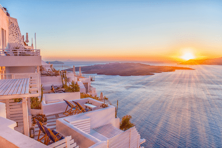 BedroomChecker's tweet card. The Greek island of Santorini is a destination for many travelers. A place where time stands still and the world seems to move at a slower pace. Situated on a