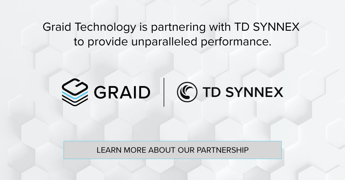 tnpaquette's tweet card. Graid Technology is proud to partner with TD SYNNEX, adding our award winning products to an already impressive portfolio! Better together! #tdsynnex #graidtechnology #unparalleledperformance #nvme