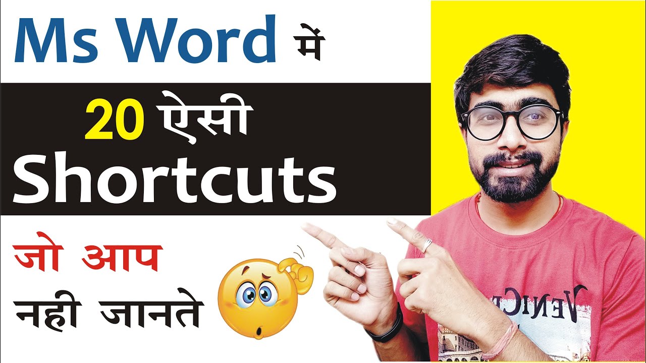 tech_dlight's tweet card. 20 Amazing Shortcuts of Ms Word In Hindi || Word Shortcuts 2020 ||...