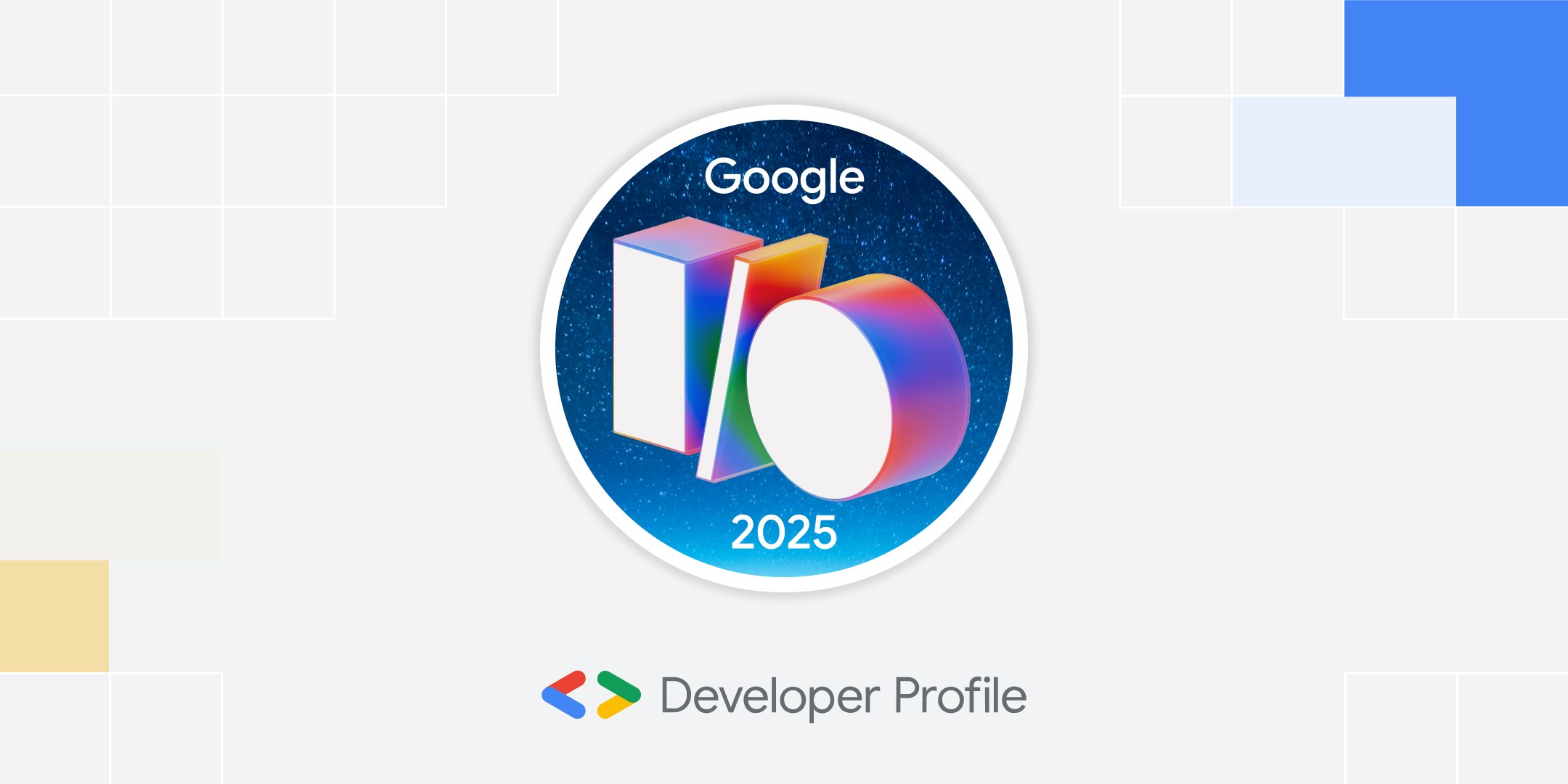 ProgrammerInc's tweet card. Earn this badge when you register for Google I/O 2025 digital event.