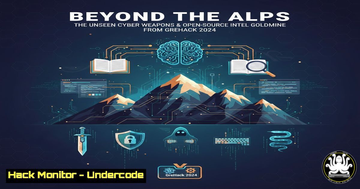 UndercodeUpdate's tweet card. Beyond the Alps: The Unseen Cyber Weapons & Open-Source Intel Goldmine from GreHack 2024 - "Undercode Testing": Monitor hackers like a pro. Get real-time