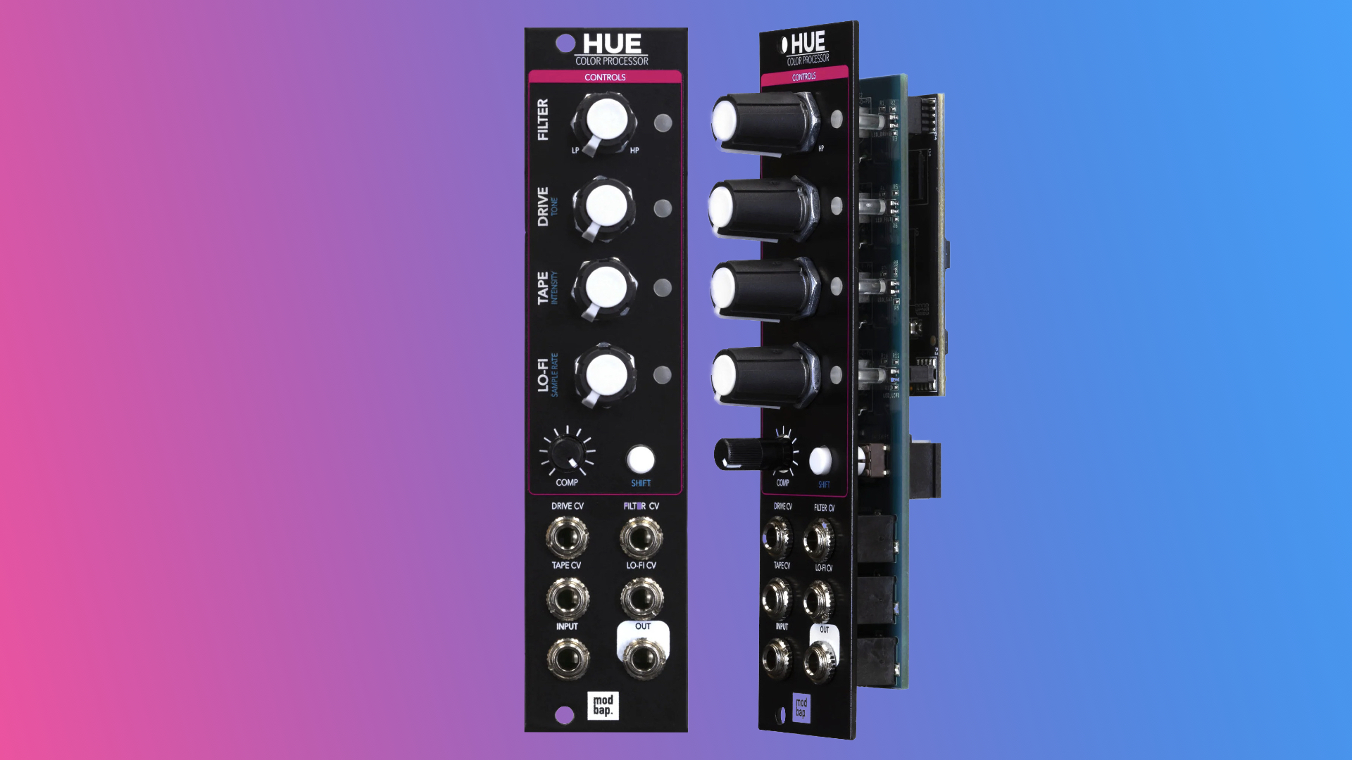 synthanatomy's tweet card. Modbap Modular HUE is a new multi-fx processor for Eurorack consisting of four effects made for infusing character and texture in your sounds. 