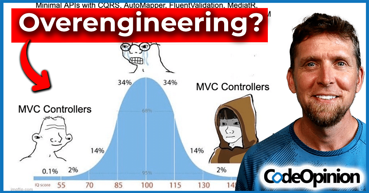 richcampbell's tweet card. Controllers are old hat. Or are they? Minimal APIs, CQRS, DDD are all the patterns you should be using, right? Not really.