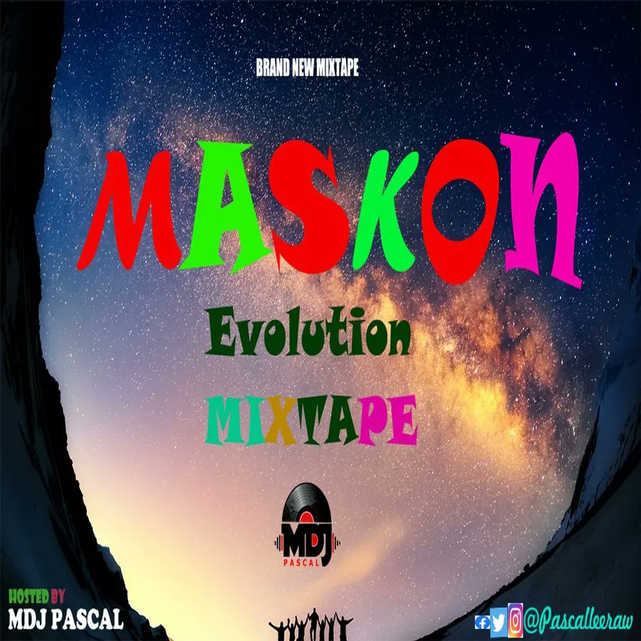 Maskondjpascal's tweet card. MaskOn Evolution Mixtape song from MDJ PASCAL. Release Date: October 10, 2024.