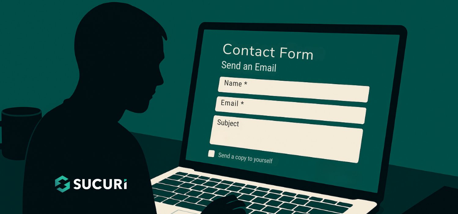 sucurisecurity's tweet card. Learn how contact form spam can overwhelm your server and discover effective solutions to prevent this issue.