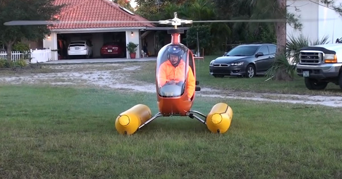 AviationHumor's tweet card. Who needs a drone when you got your miniature helicopter