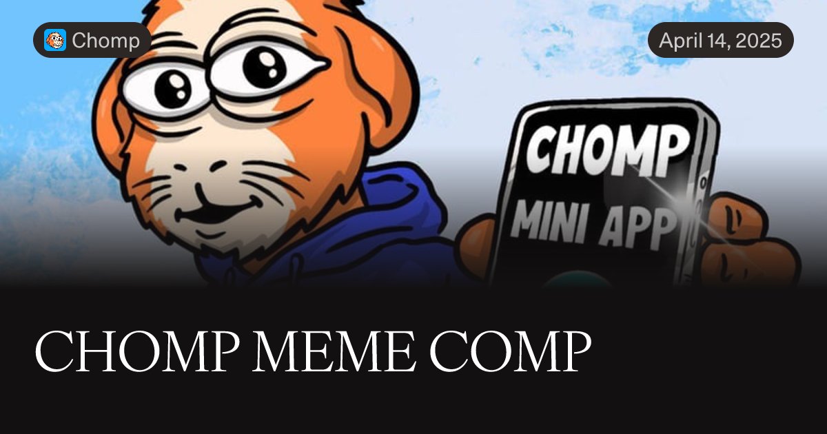 ManuelChompAI's tweet card. Hey Chompers! 🎉 We're beyond excited to introduce the Chomp App, your all-in-one portal to the Chomp universe! With this app, you can buy, sell, and swap tokens with ease, plus complete social tasks...