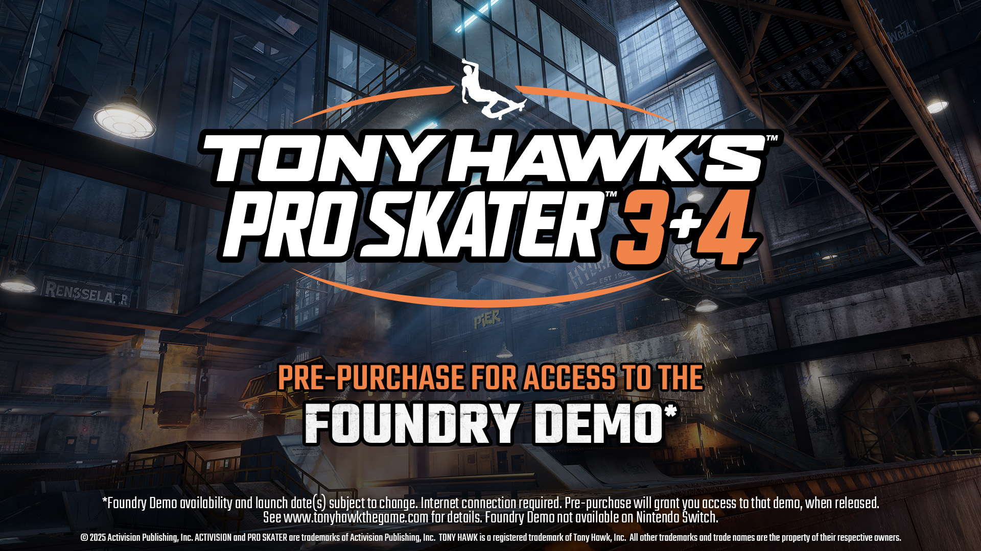 TonyHawkTheGame's tweet card. Drop in and shred early! Pre-order and play the Tony Hawk’s Pro Skater 3 + 4 Demo featuring the Foundry and College parks, skaters Tony Hawk and Rayssa Leal, a limited selection of songs. Plus, a...