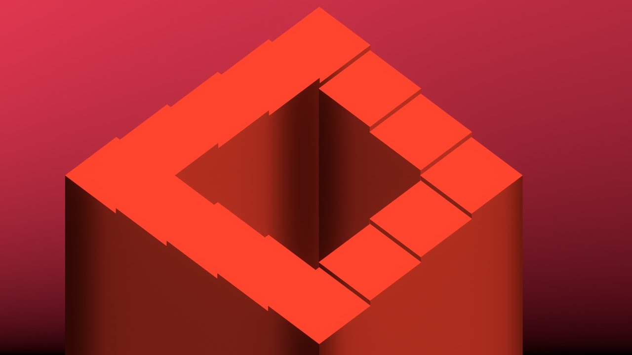 A_Van_Geyseghem's tweet card. Making optical illusions in Blender N°9: Penrose Stairs