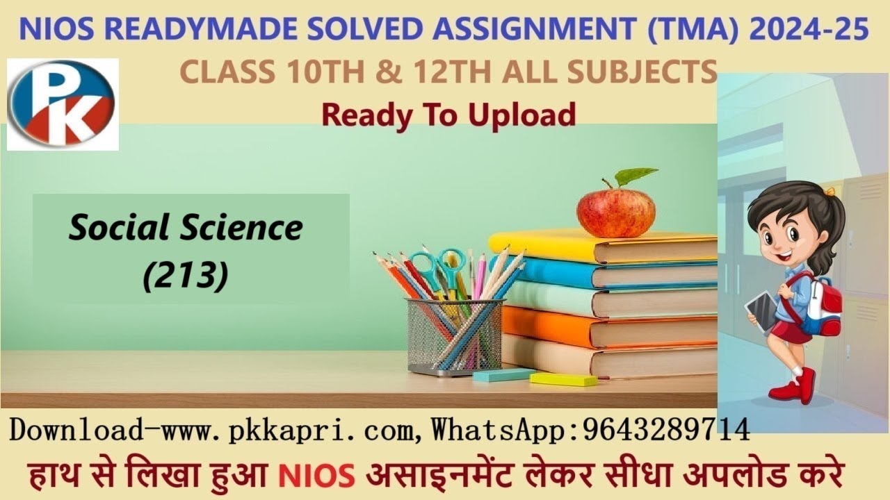 pkkapriandco's tweet card. Nios Readymade Assignment Social Science 213 | Nios Handwritten TMA...