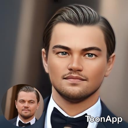 miladajami35's tweet card. Leonardo dicaprio cartoon face