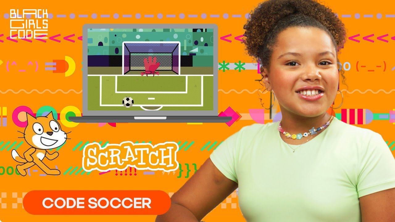 BlackGirlsCode's tweet card. ⚽🎮 Code a Soccer Penalty Kick Game in Scratch! | Score Goals with...