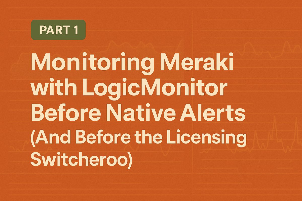 jfordnet's tweet card. Before Meraki had usable alerting, we turned to LogicMonitor. It worked—until the licensing changed from per-network to per-device. For Meraki environments, that meant huge cost increases for...