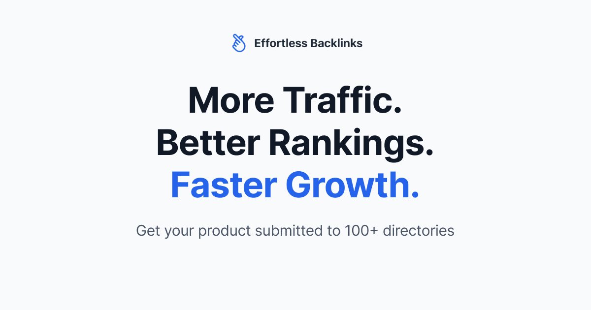 fullstackmiguel's tweet card. Submit your website to top directories with Effortless Backlinks