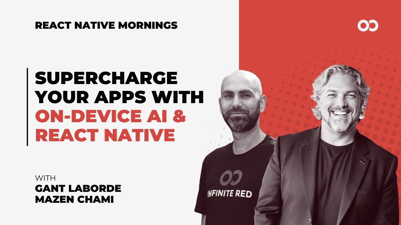 infinite_red's tweet card. Supercharge Your Apps with On-Device AI and React Native with Gant...